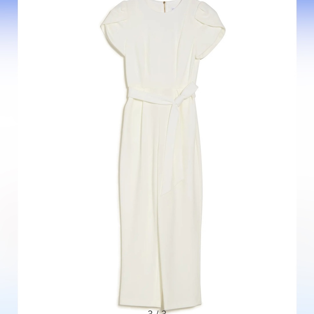 NWT! Women’s Calvin Klein Ivory Business Casual Jumpsuit with Pockets - Picture 6 of 13